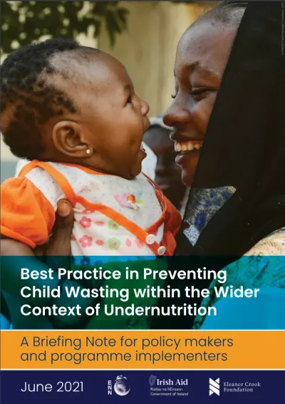 Cover of Best Practice in Preventing Child Wasting within the Wider Context of Undernutrition