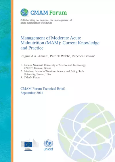 Cover of Management of Moderate Acute Malnutrition (MAM)
